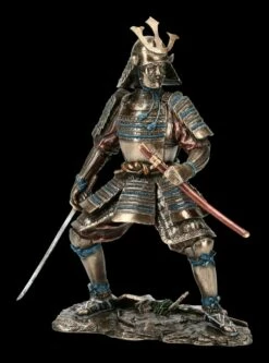 Samurai Figur - Krieger In Rüstung Mit Zwei Schwertern