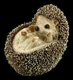 Kleine Igel Figur - Eingekugelt Auf Rücken