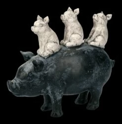 Ferkel Auf Schwein Figur