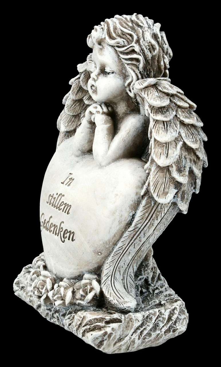 Grab Engel Figur Mit Herz - In Stillem Gedenken – Bild 3