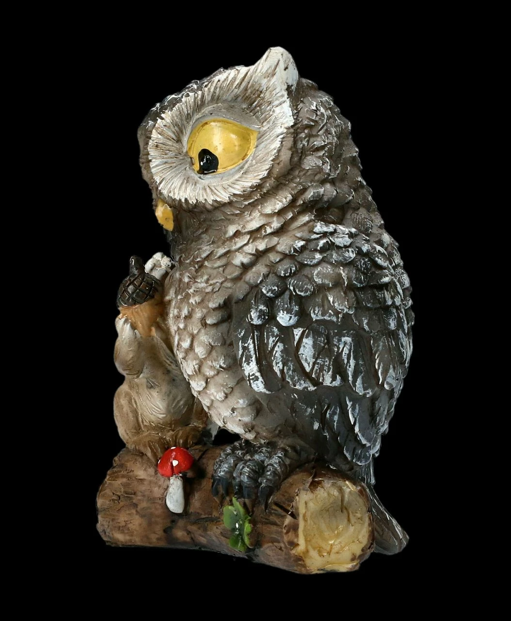 Lustige Eulen Figuren 2er Set - Eule Mit Eichhörnchen – Bild 4