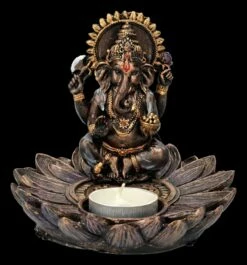 Ganesha Figur Mit Teelicht- & Räucherhalter