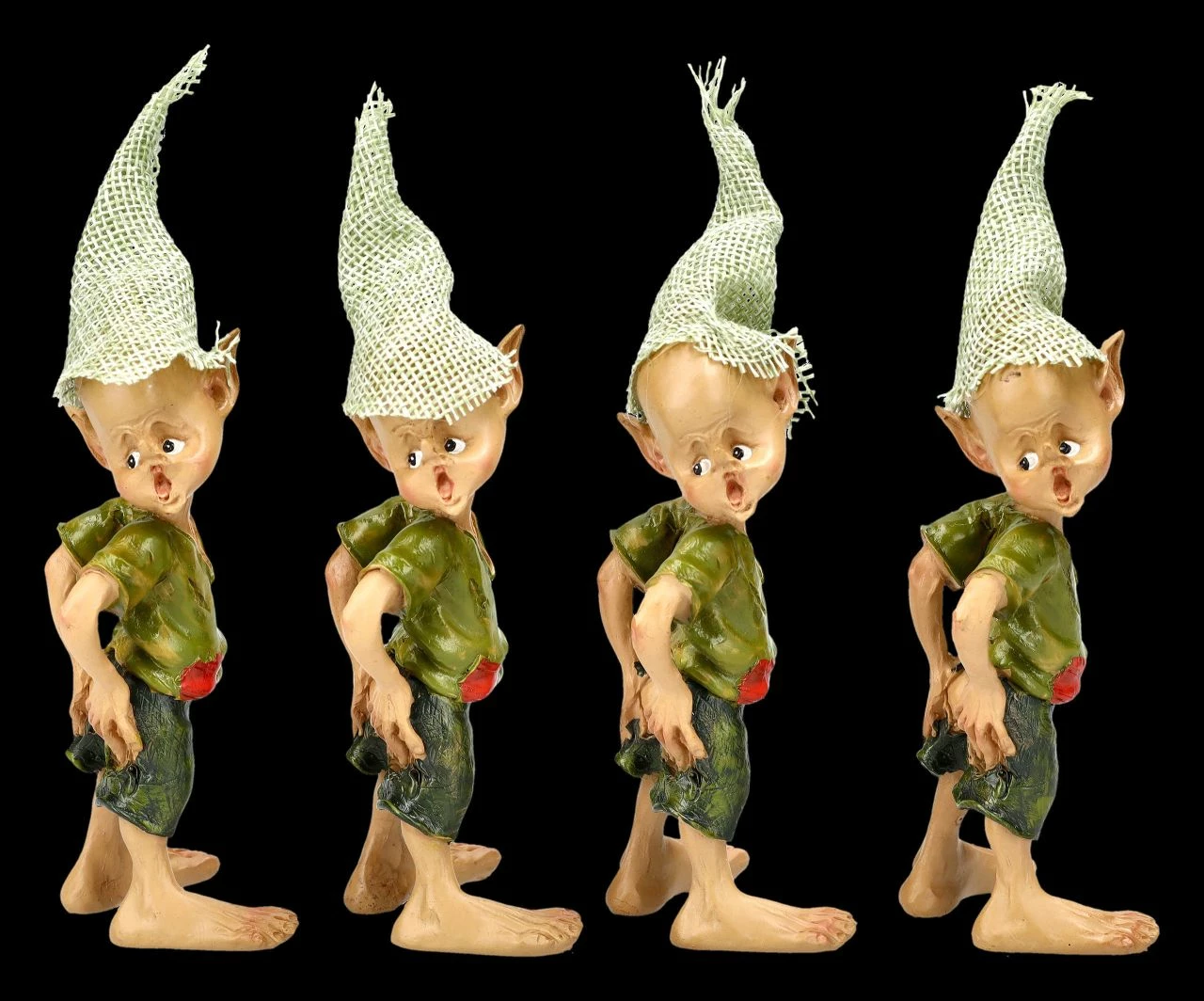 Pixie Kobold Figur Mit Zerrissener Hose 4er Set