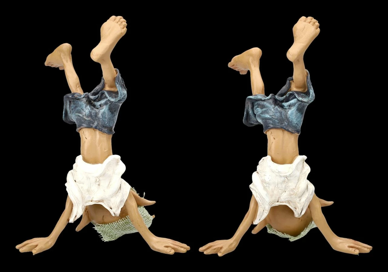 Pixie Kobold Figur Macht Kopfstand 2er Set – Bild 4