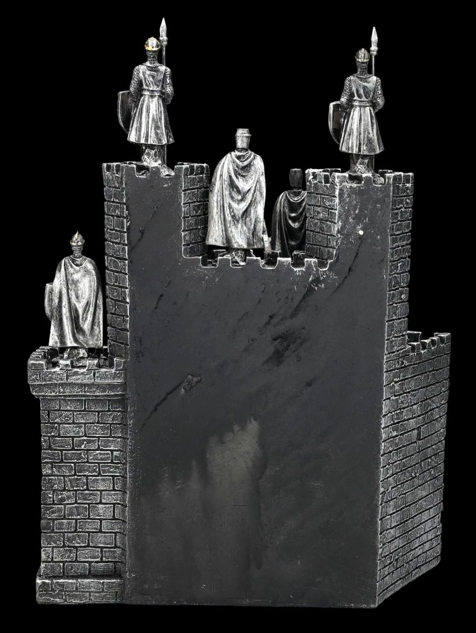 Ritterfiguren 12er Set Silber Mit Burg Display – Bild 3