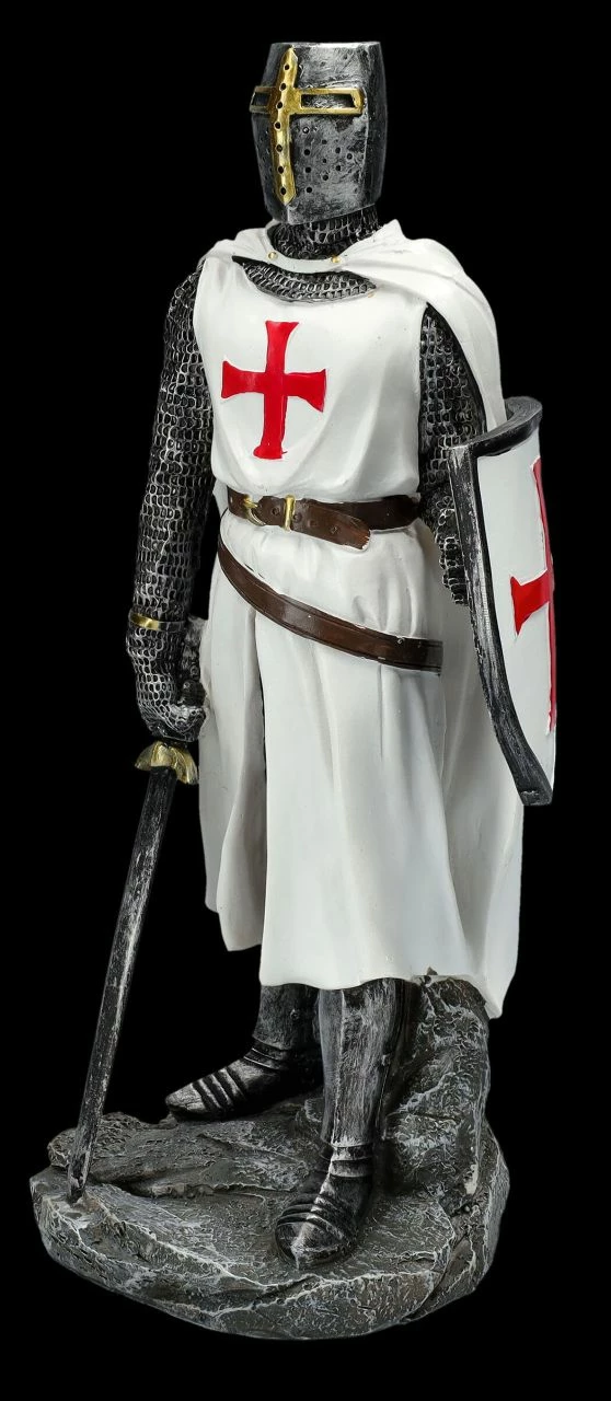 Tempelritter Figur Stützt Sich Auf Schwert – Bild 4