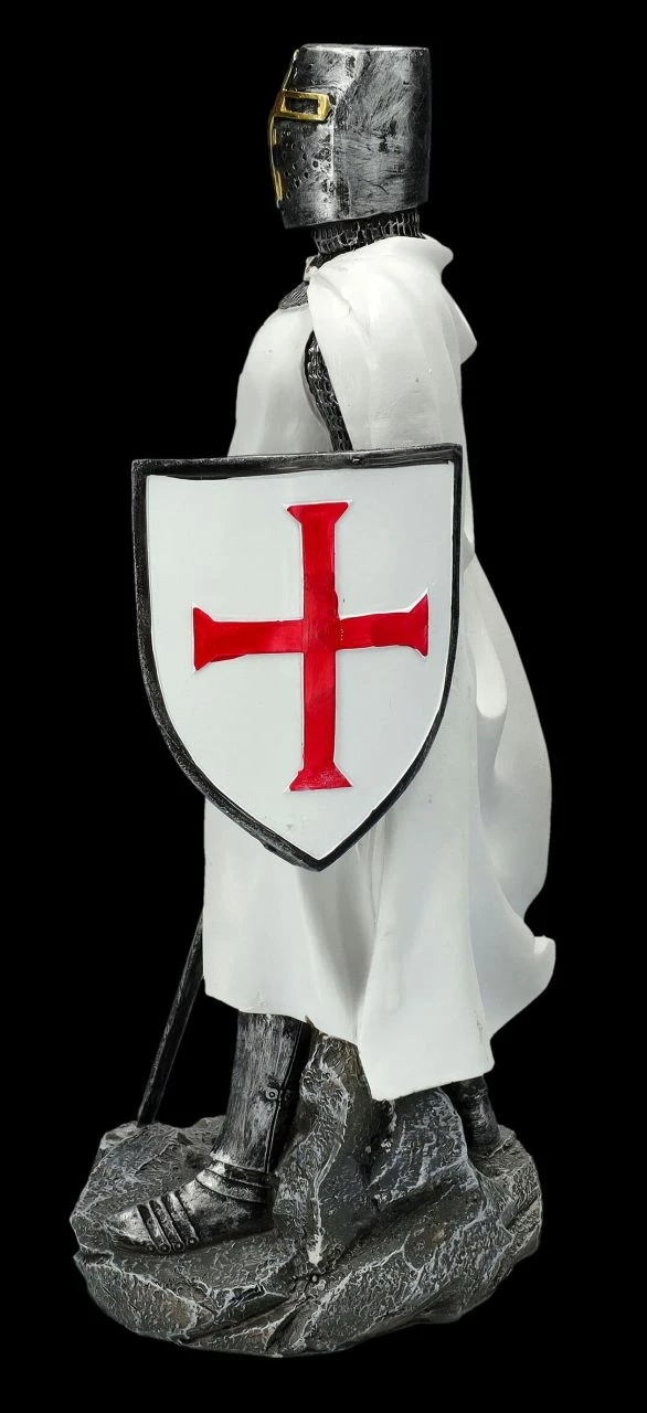 Tempelritter Figur Stützt Sich Auf Schwert – Bild 3