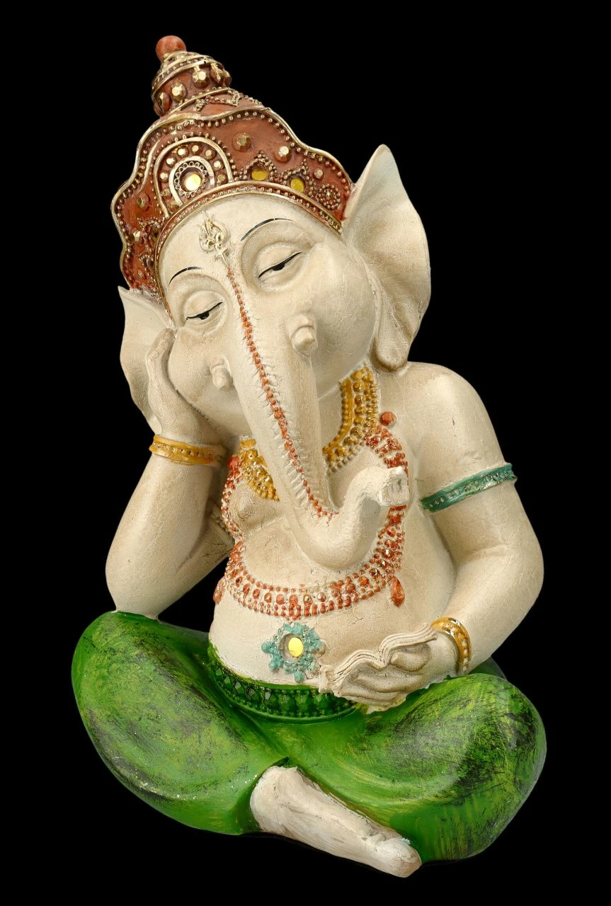 Ganesha Figur Handbemalt - Dösend – Bild 3