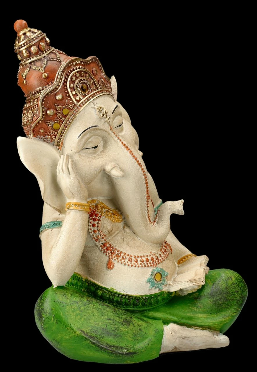 Ganesha Figur Handbemalt - Dösend – Bild 2