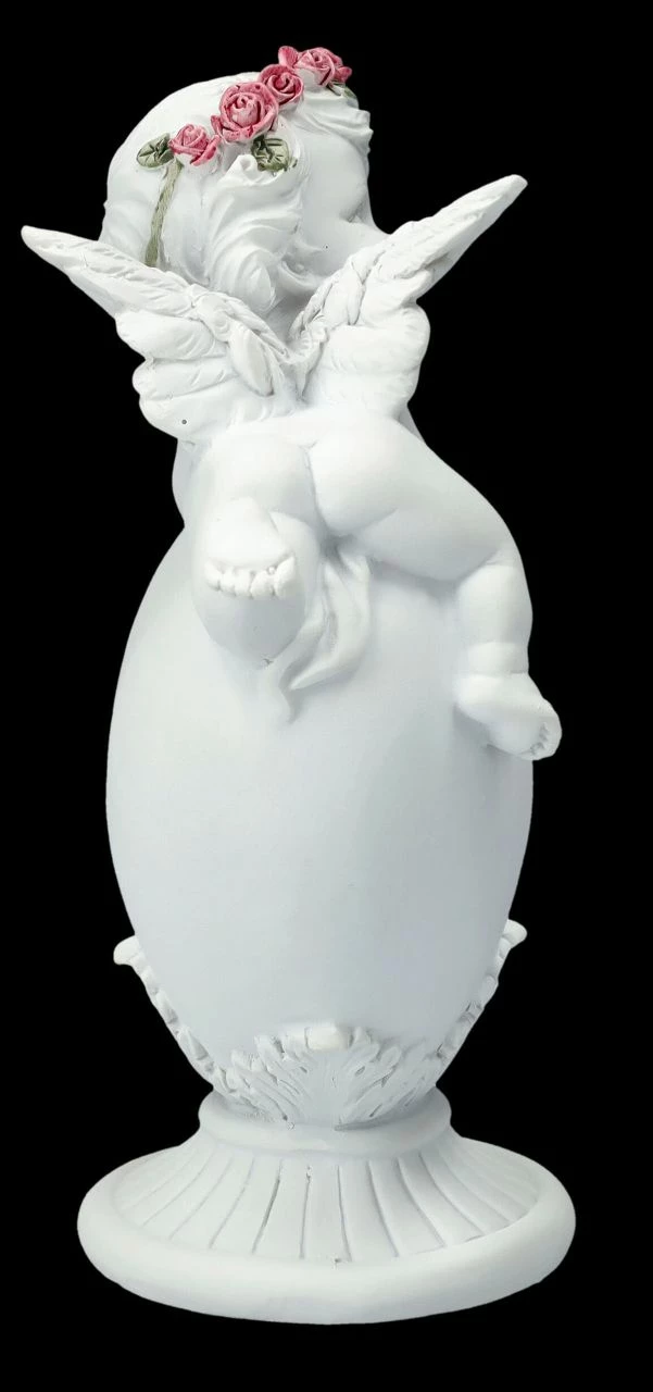 Engel Figur - Putte Mit Rosenkranz Auf Herz – Bild 5