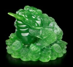 Feng Shui Figur - Geldfrosch Jadefarben