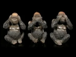Gorilla Figuren 3er Set - Nichts Böses