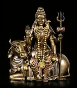 Shiva Figur Sitzt Auf Nandi