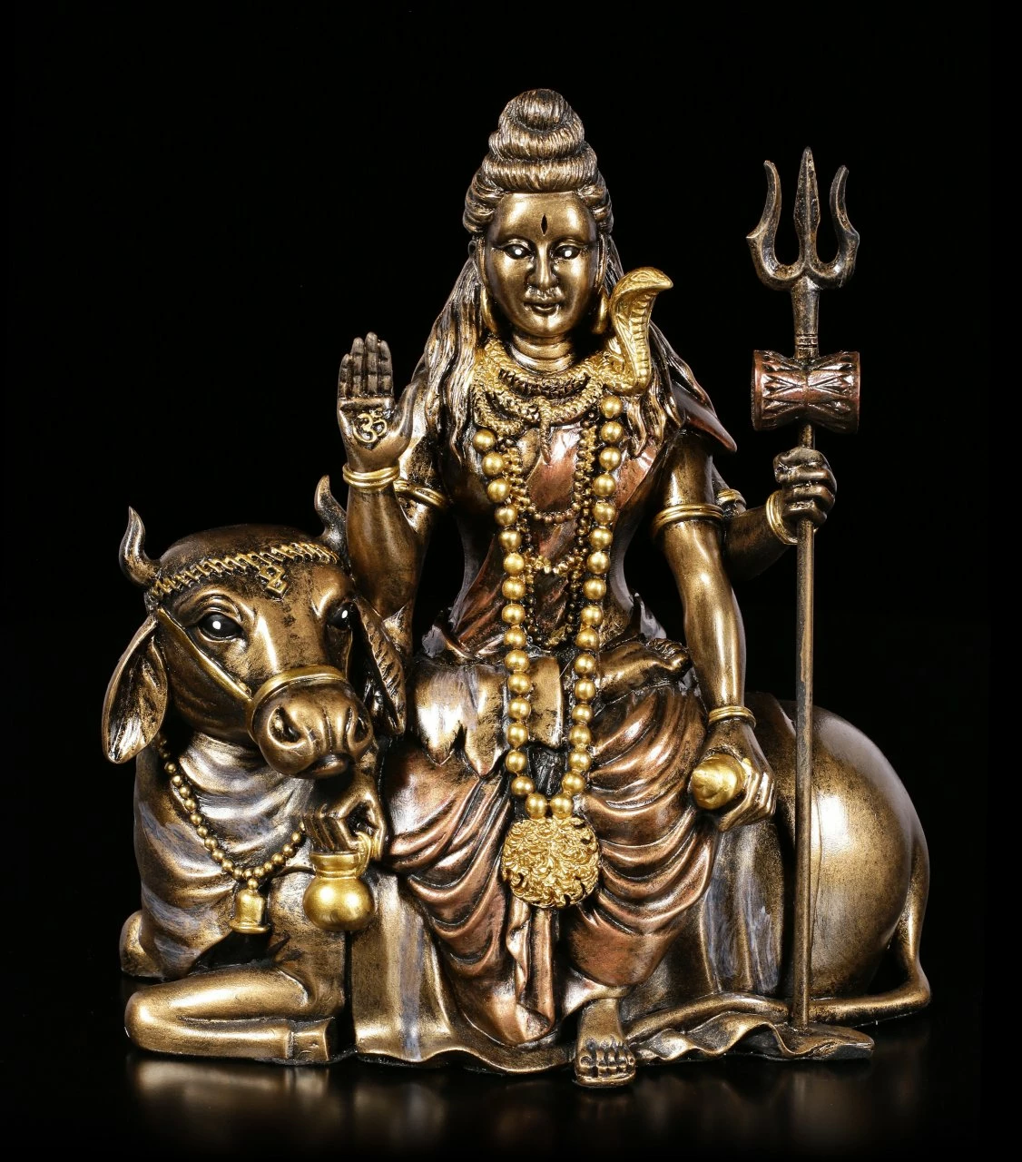 Shiva Figur Sitzt Auf Nandi