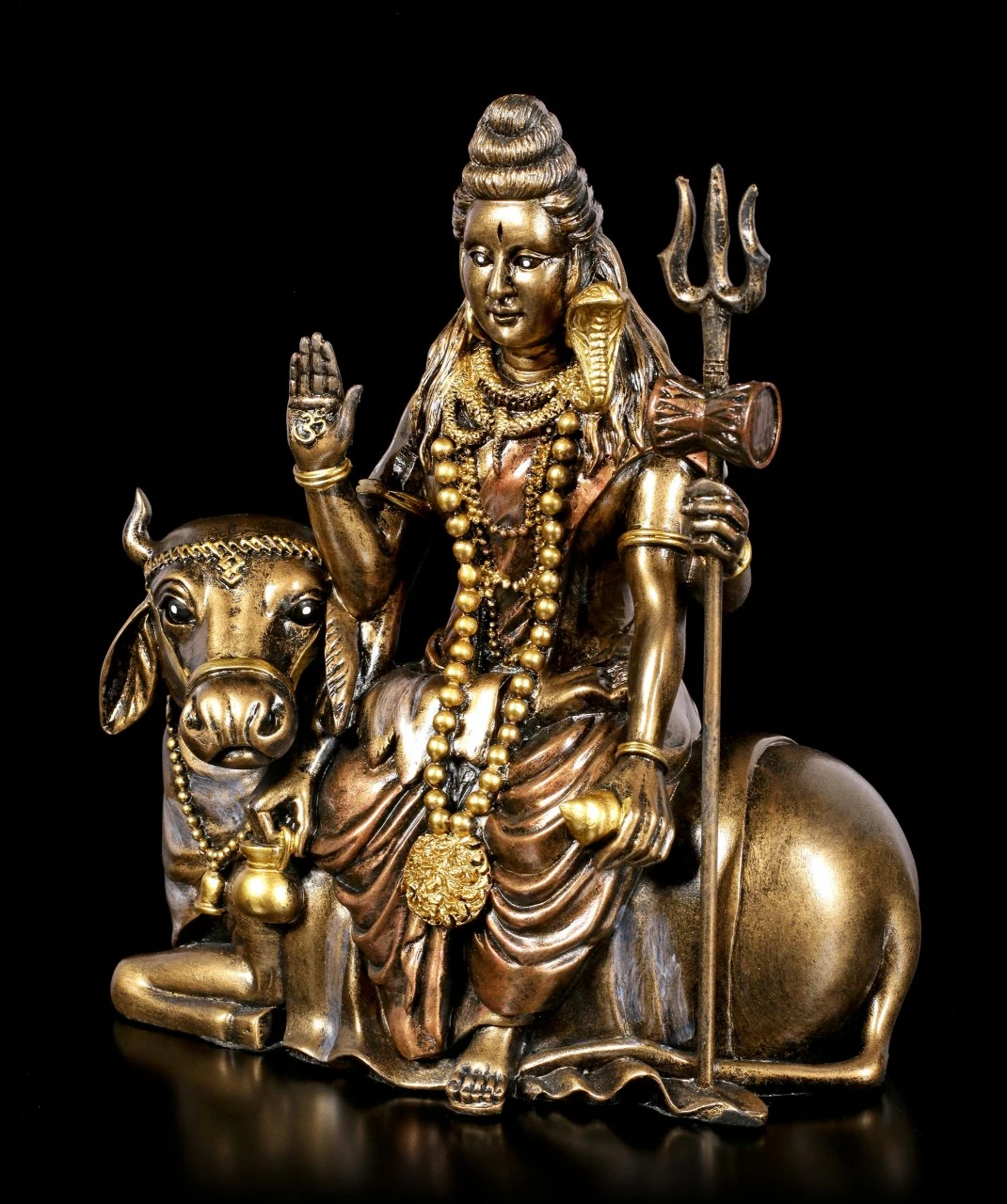 Shiva Figur Sitzt Auf Nandi – Bild 3