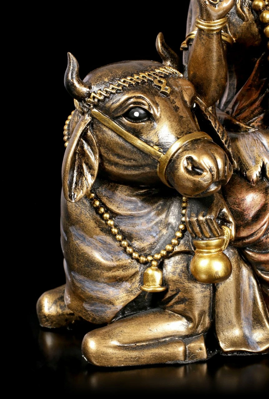Shiva Figur Sitzt Auf Nandi – Bild 7