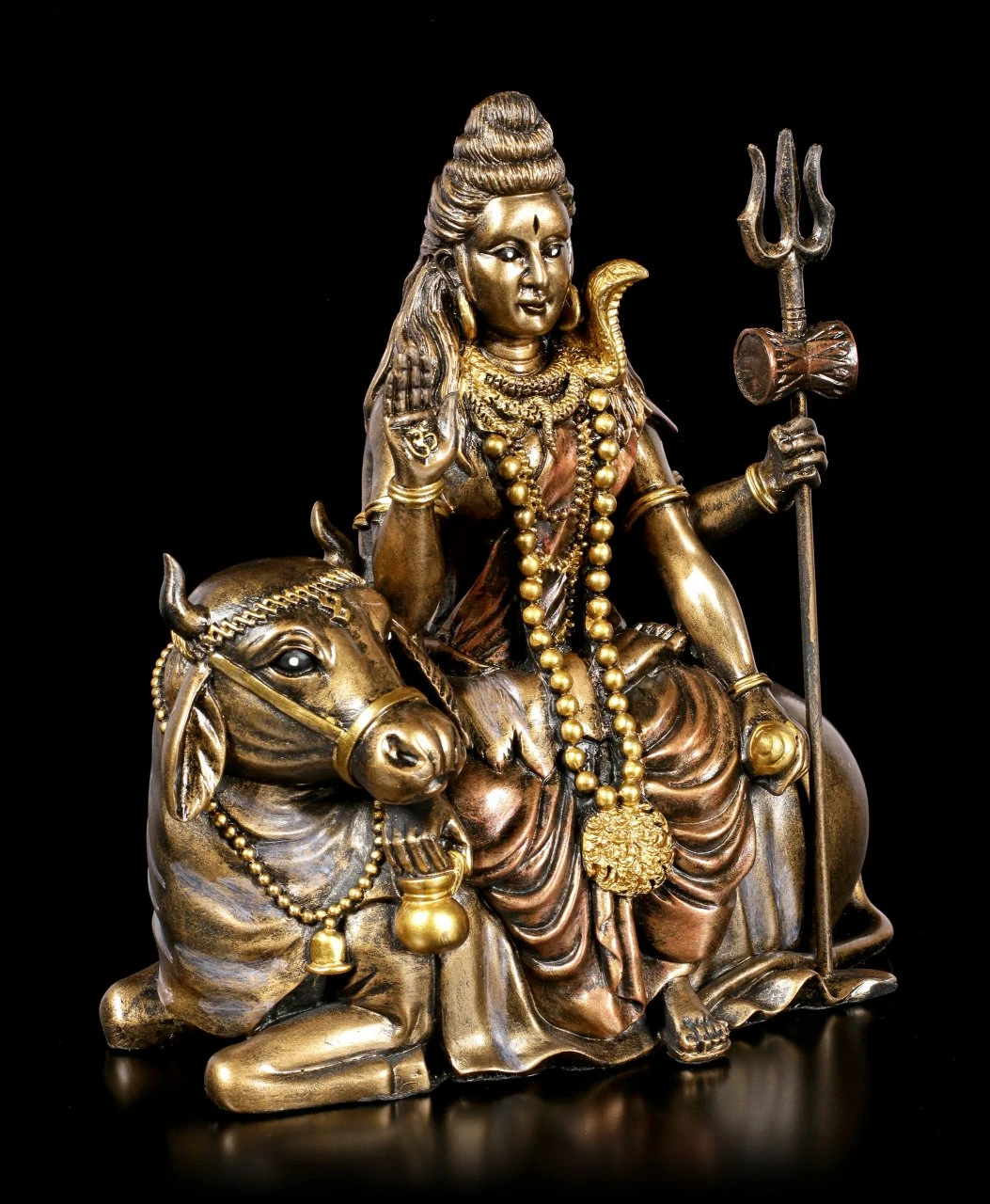 Shiva Figur Sitzt Auf Nandi – Bild 2