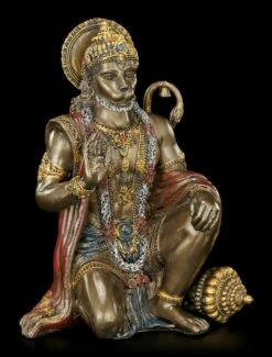 Hinduistische Affengott Figur - Hanuman - Bronziert