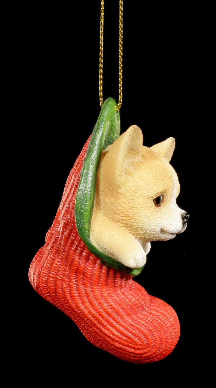 Christbaum-Schmuck Hund - Chihuahua Im Strumpf – Bild 4