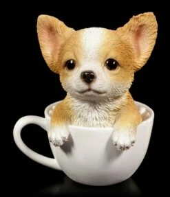 Hunde Figur - Chihuahua Welpe In Tasse