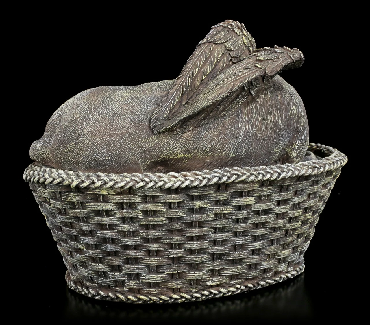 Tier Urne - Hunde-Engel Mit Gravurplatte In Steinoptik – Bild 4