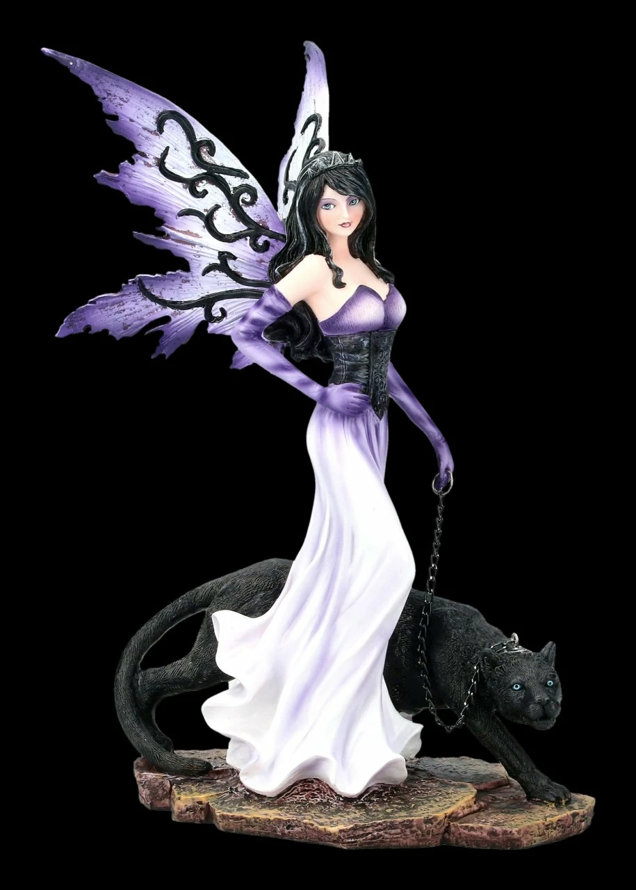 Elfen Figur Mit Panther An Der Leine