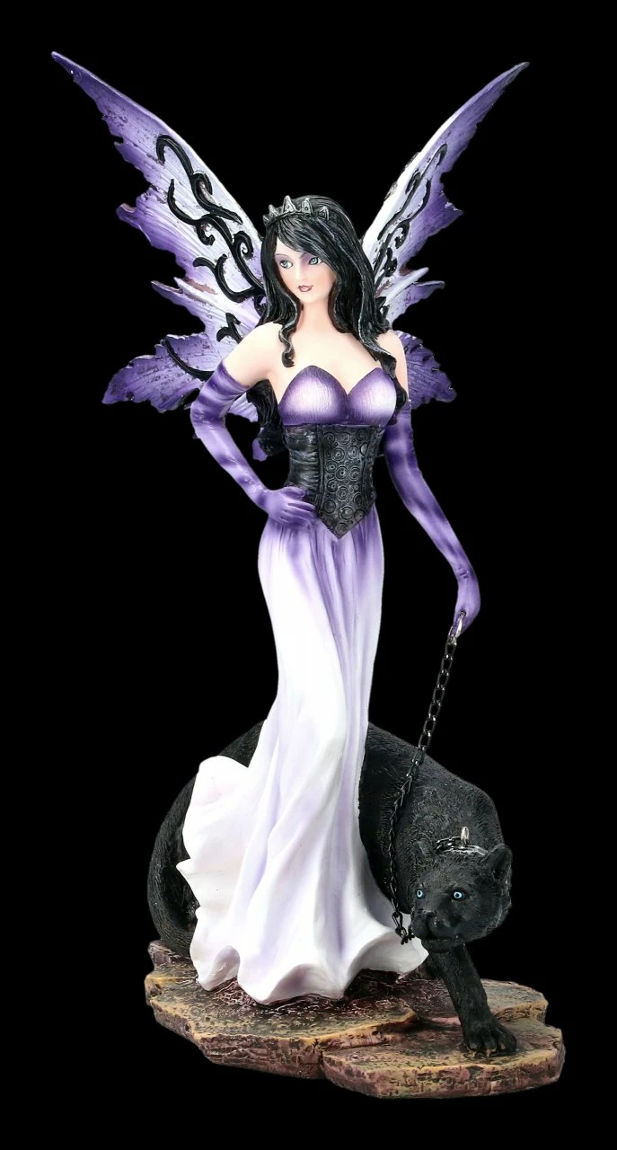 Elfen Figur Mit Panther An Der Leine – Bild 2