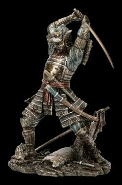 Samurai Krieger Figur Mit Schwert Und Rüstung