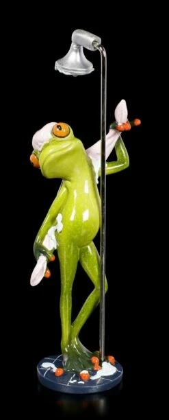 Lustige Frosch Figur Beim Duschen