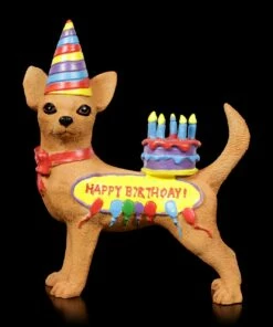 Lustige Hunde Figur - Happy Birthday Chihuahua