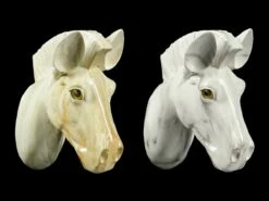 Pferdekopf Wandrelief - Spardose 2er Set