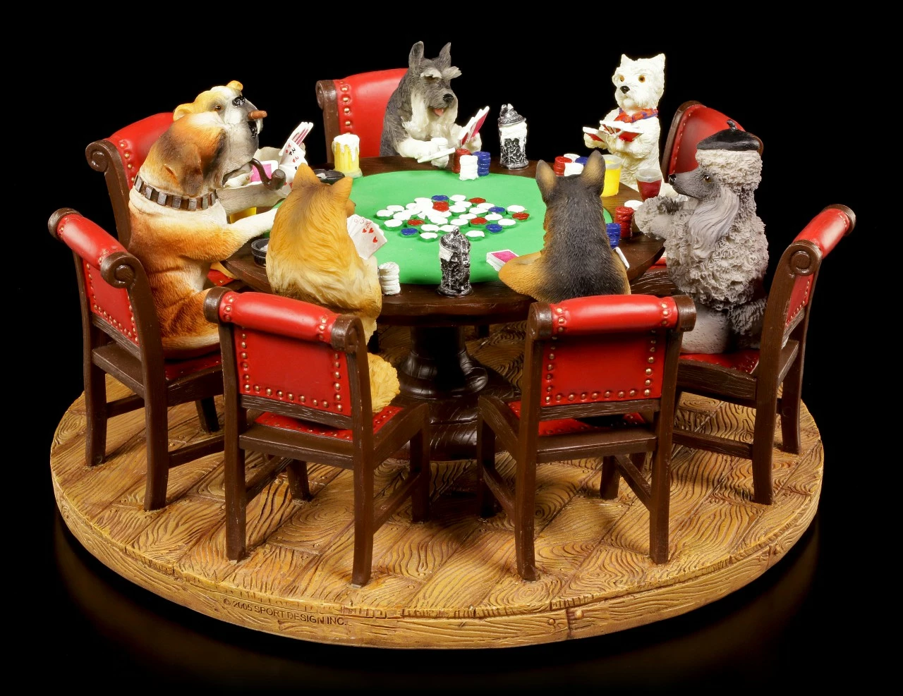 Hunde Spielen Poker - Figur – Bild 2