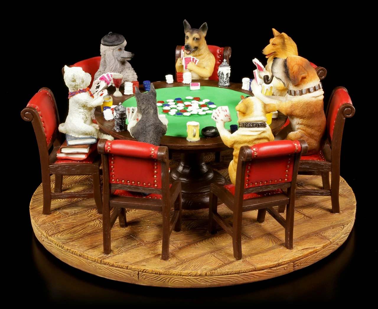 Hunde Spielen Poker - Figur – Bild 3