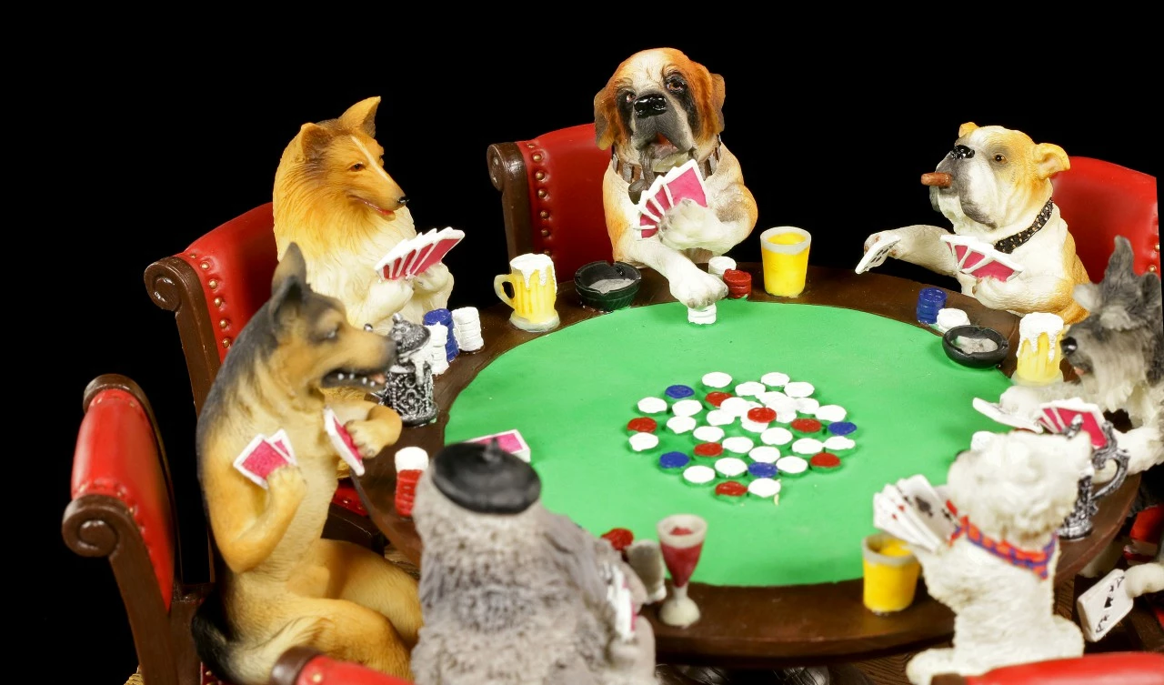 Hunde Spielen Poker - Figur – Bild 5