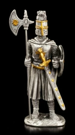 Zinn Ritter Figur - Malteser Mit Hellebarde