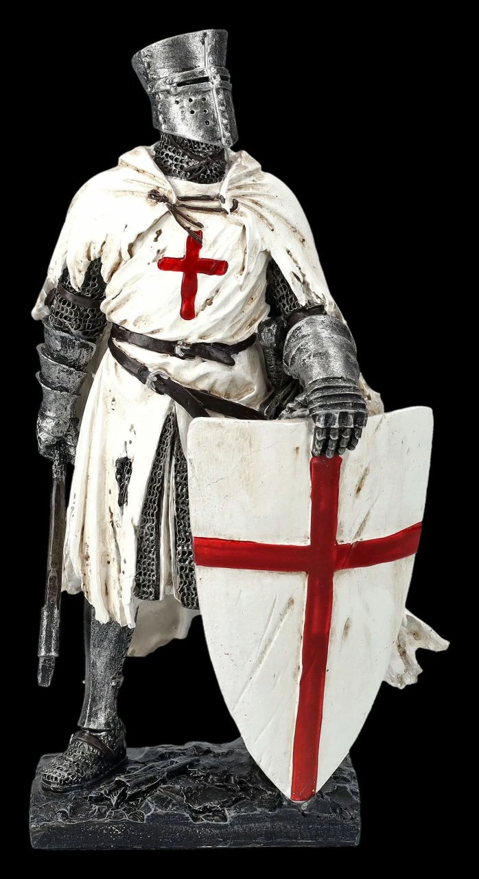 Ritterfigur Weiß - Templer Mit Axt
