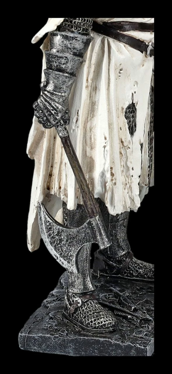 Ritterfigur Weiß - Templer Mit Axt – Bild 8