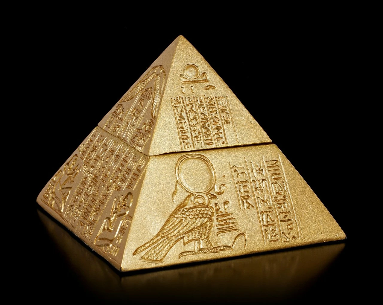 Schatulle - Pyramide Mit Hieroglyphen