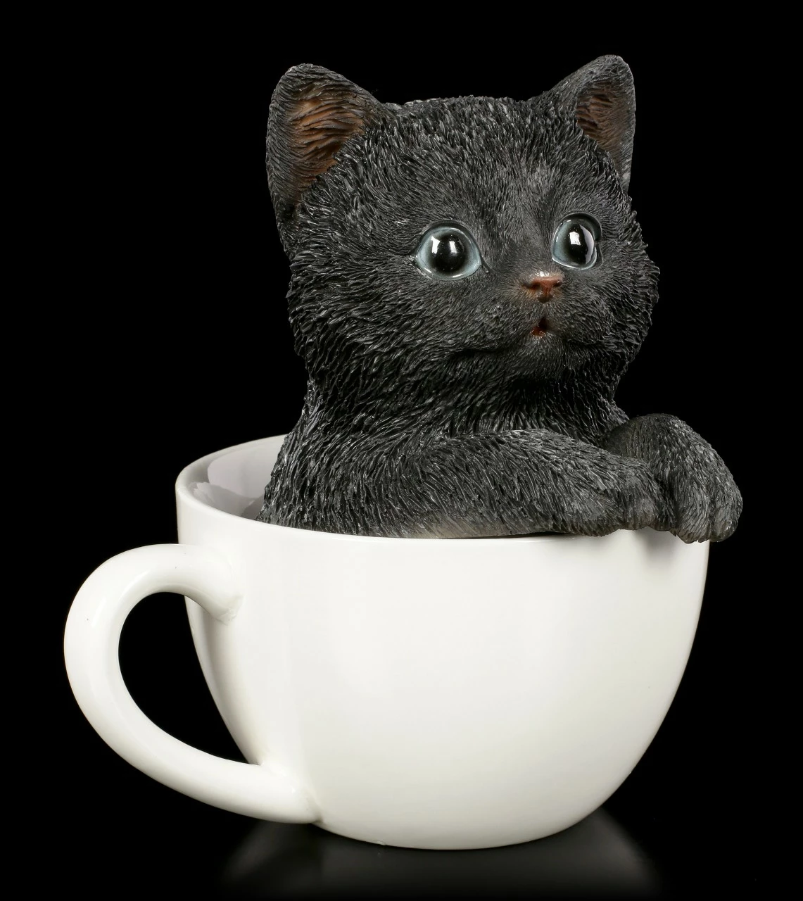 Schwarzes Kätzchen In Tasse – Bild 2