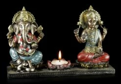 Teelichthalter - Ganesha Figur Mit Krishna