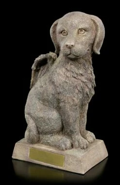 Tier Urne - Hunde-Engel Sitzend