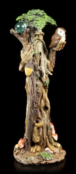 Waldgeist Figur - Stehend Mit Eule