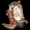 Wilder Westen Bilderrahmen - Pistole Mit Cowboy Stiefel