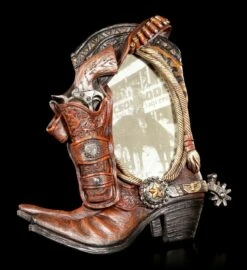 Wilder Westen Bilderrahmen - Pistole Mit Cowboy Stiefel