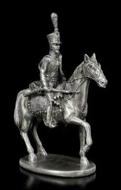 Zinn Soldaten Figur Auf Pferd Mit Gewehr